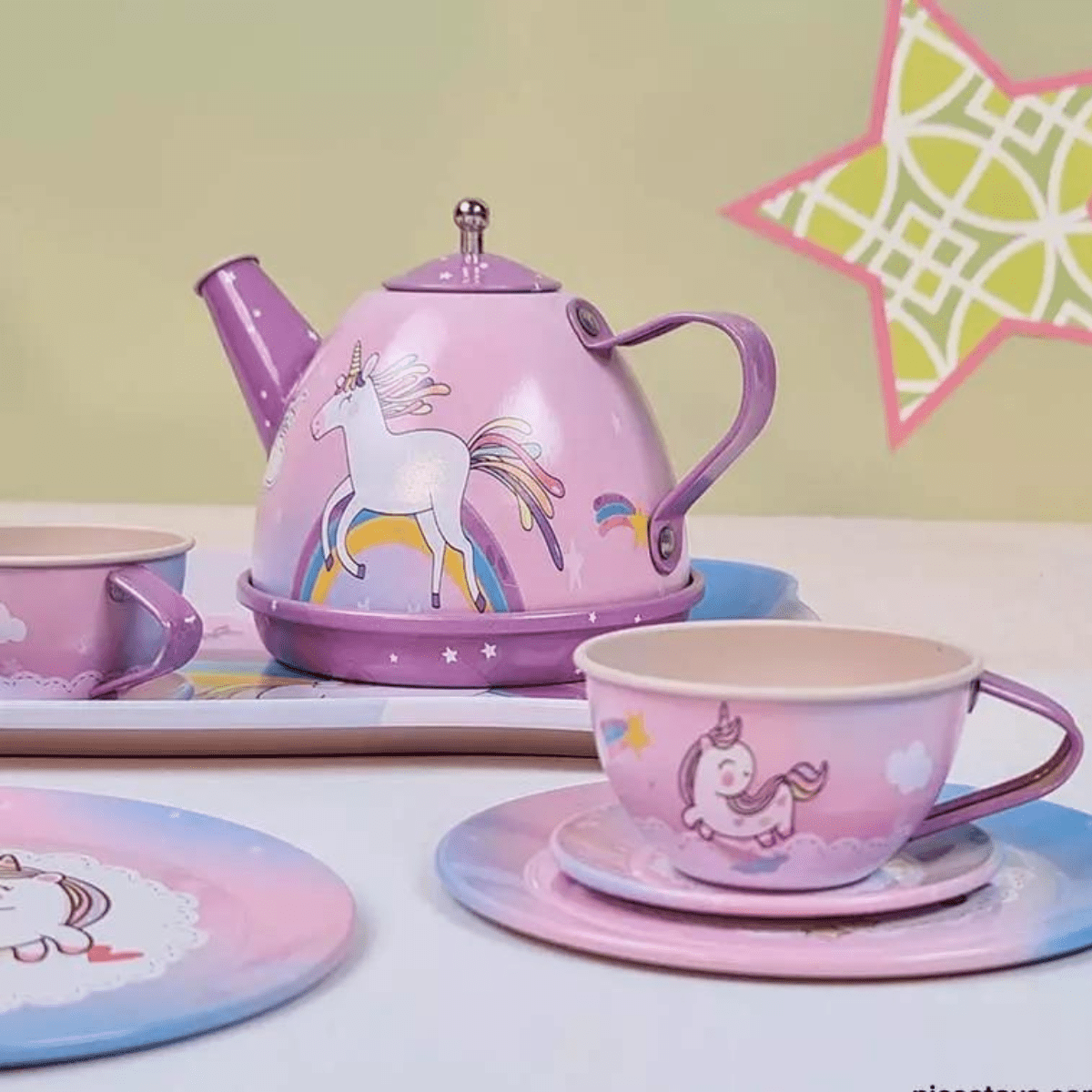 Unicorn Pretend Party Tea Teapot Set (3+) - Nesh Kids Store