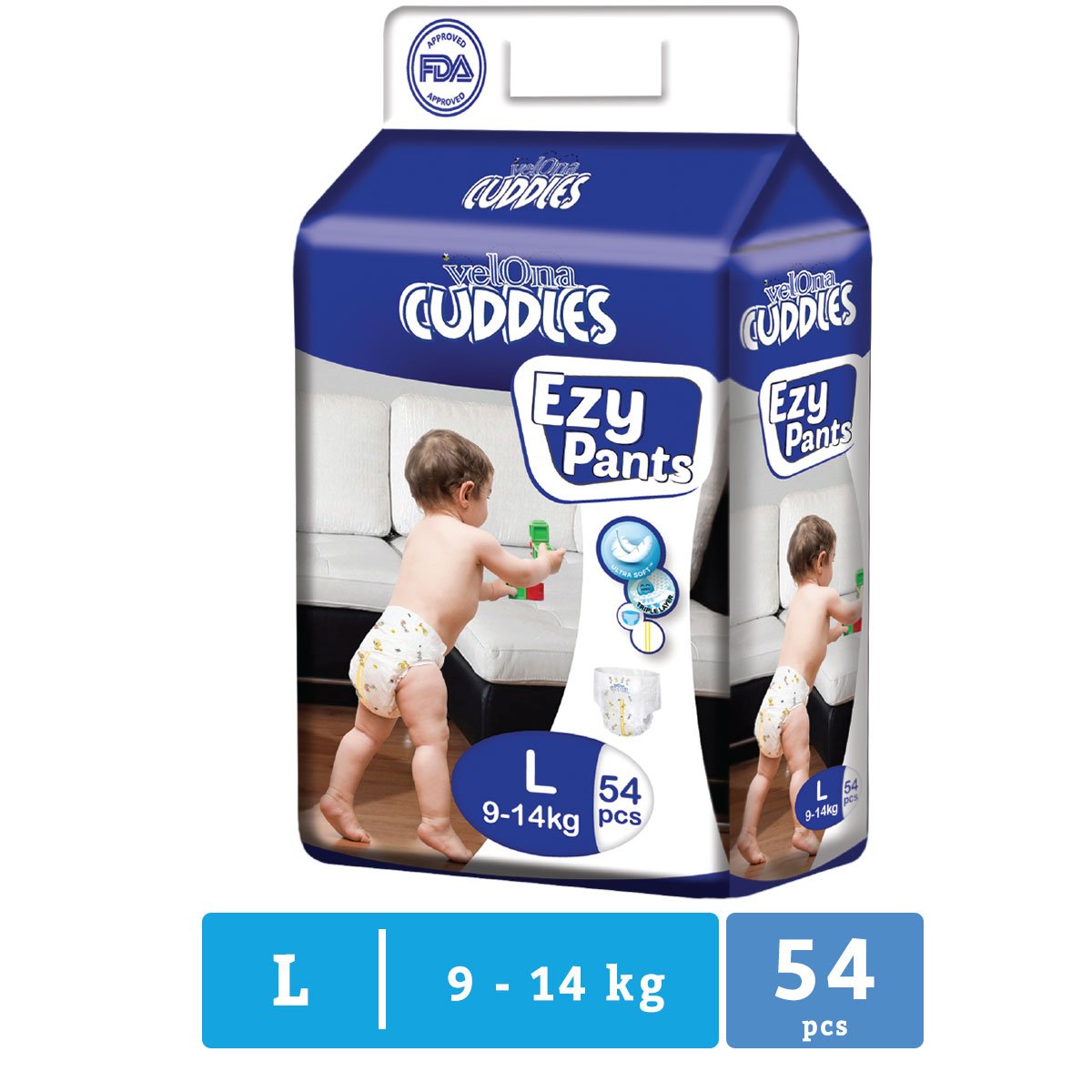 Velona Cuddles - Large - Ezy Pants - 54 Pc Pack - Nesh Kids Store