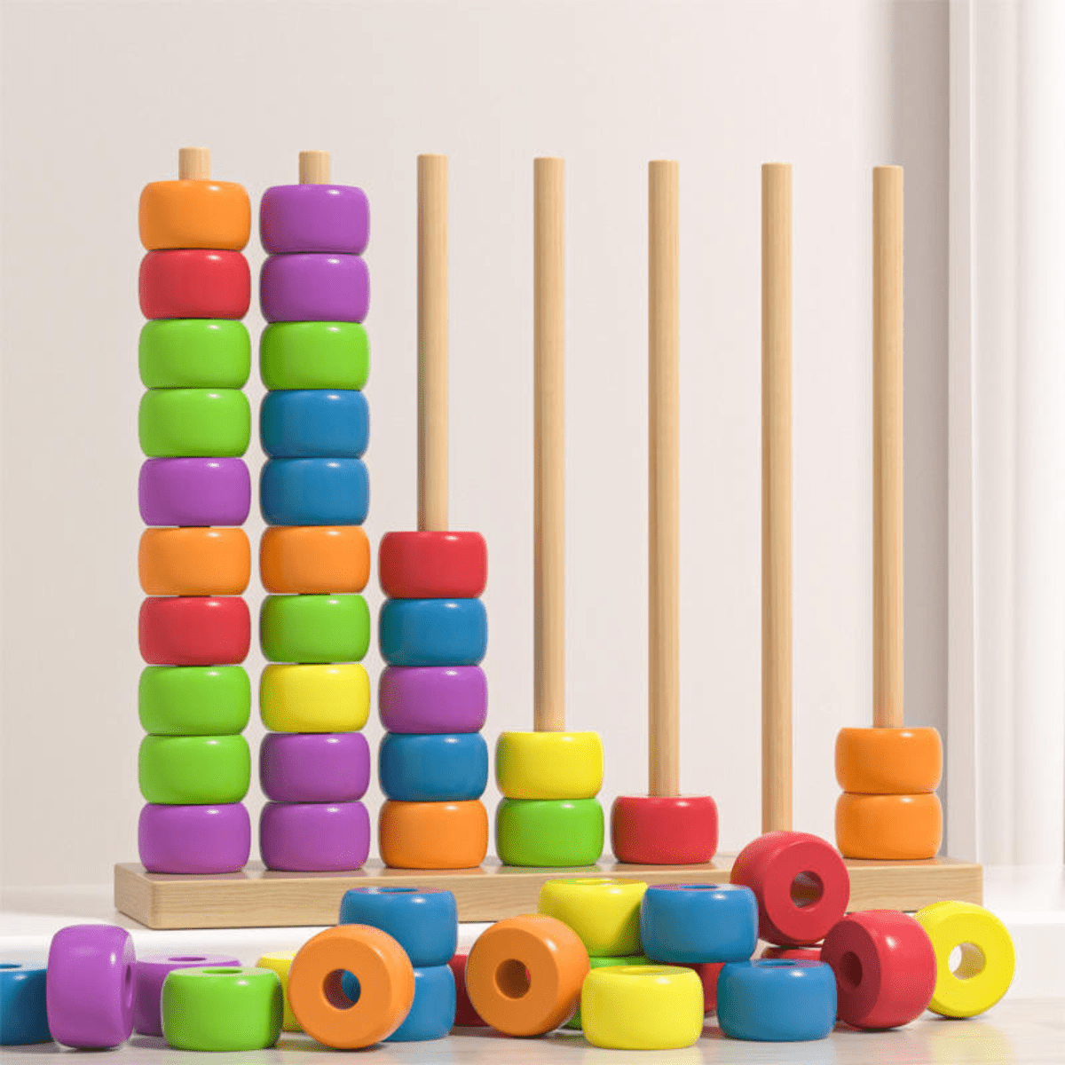 Wooden Colorful Bead Early Education Calculation Stand - Nesh Kids Store