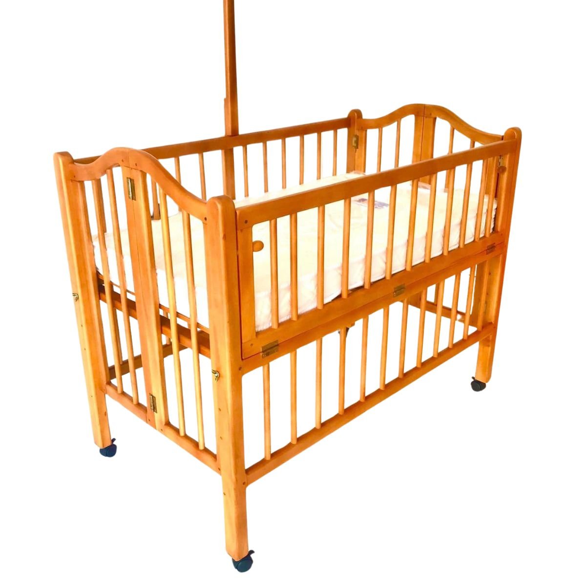 Wooden Cot 48'' x 27'' (including Premium Napper Lite Mattress, Mosquito Net) - Nesh Kids Store