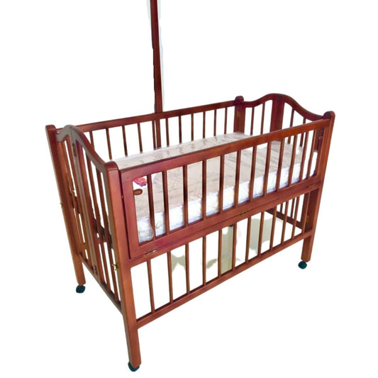 Wooden Cot (including Mattress, Mosquito Net) - Nesh Kids Store