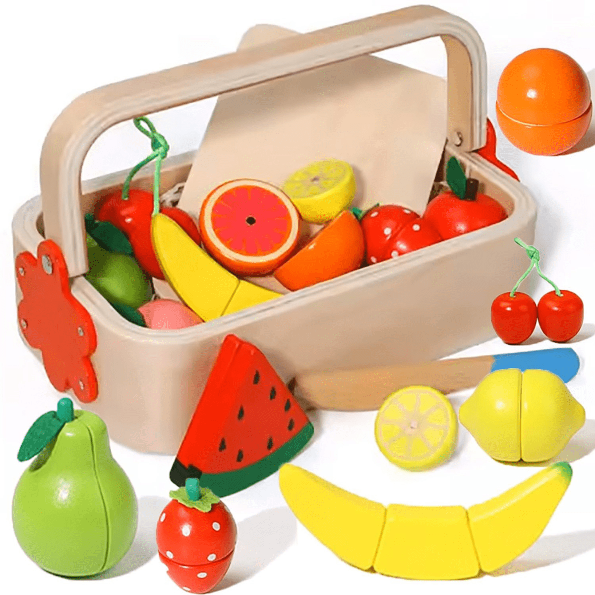 Wooden Magnetic Cutting Fruits and Berries Toy Set for Kids - Nesh Kids Store
