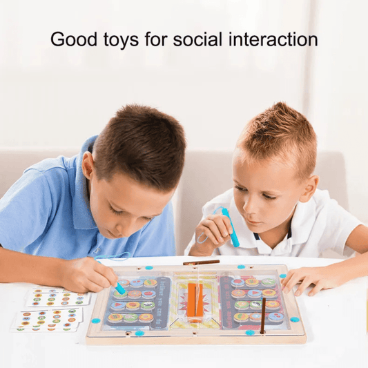 Wooden Slide Puzzle Magnetic Board Game - Nesh Kids Store