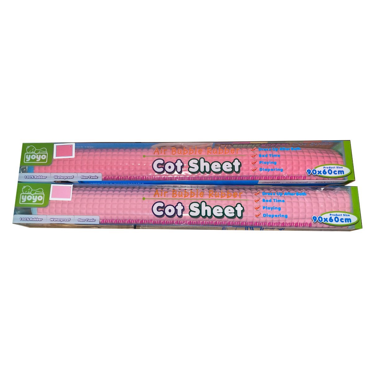 YoYo Airfilled Rubber Cot Sheet ( 90 X 60 cm) Plain - Nesh Kids Store