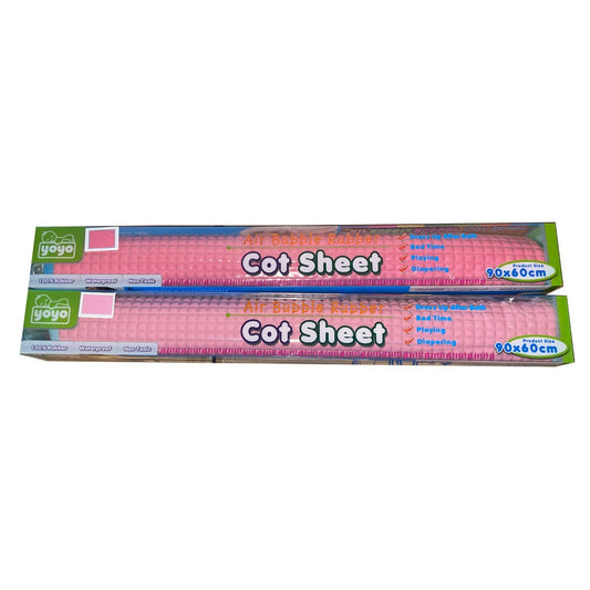 YoYo Airfilled Rubber Cot Sheet ( 90 X 60 cm) Plain - Nesh Kids Store