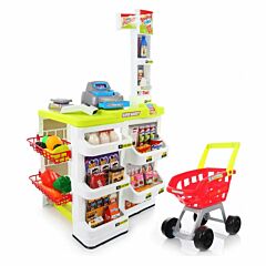 Home Supermarket Pretend Play Set Kids Play Set with trolley