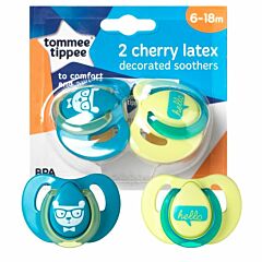 Tommee Tippee Cherry Latex Soother 2Pk (6-18m)