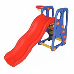 2 in 1 Children Playground with Slide, Basketball Hoop